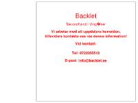 Välkommen till Backlet Välkommen till Backlet