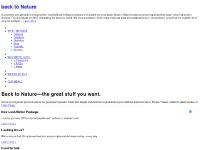 Welcome to Back to Nature