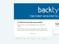 statistikker for backtype - BackType