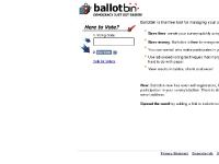 ballotbin.com Overview of system, F.A.Q. for election admins, F.A.Q. for voters