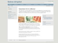 Garanterer for to millioner | Bankenes sikringsfond Garanterer for to millioner | Bankenes sikringsfond