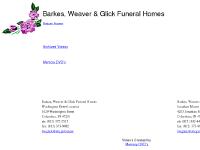 Barkes, Weaver & Glick Funeral Home Memorial Tributes