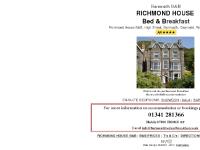  RICHMOND HOUSE B&B, B&B PRICES, T's & C's, DIRECTIONS