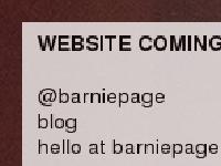 hello : BARNIE PAGE
