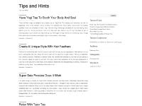 Tips and Hints Tips and Hints
