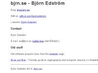 bjrn.se Björn Edström
