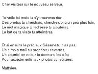 Bienvenue chez Matthieu