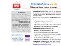 The domain name BrazilianMusic.co.uk is for sale. Own it today. Find out how... The domain name BrazilianMusic.co.uk is for sale. Own it today. Find out how...