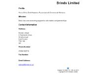 Brinds Limited