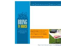 bringinorder.com Bring In Order Professional Organiser Coach