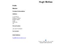 Hugh McKee Hugh McKee