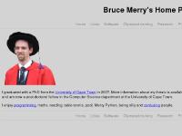 Bruce Merry's Home Page Bruce Merry's Home Page