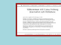 : : C A I S A : F R I B E R G : : Journalist & Författare : : C A I S A : F R I B E R G : : Journalist & Författare
