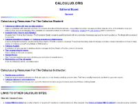 calculus.org Editorial Board, Sponsors, differential