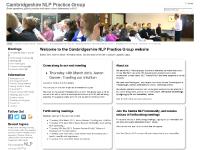  New to NLP?, Speaking at the group, Location, 1st Meeting New to group?