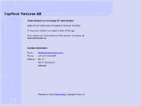 CapRock Ventures AB CapRock Ventures AB