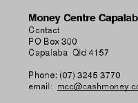 cashmoney.com.au Money Centre, Money Centre Capalaba, Services