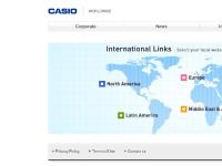 casio.com USA (EN), Canada (EN), Mexico