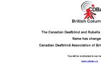 Canadian Deafblind Association