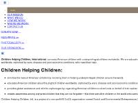 CHILDREN HELPING CHILDREN, INTL
