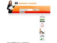 Low-cost .BIZ Domain Names - registrations @ $10.00/year
