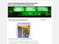Check Cashing Business Step by Step Guide - How to open a Check Cashing Business