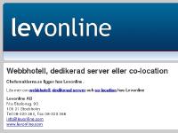 Webbhotell, dedikerad server eller co-location hos Levonline Webbhotell, dedikerad server eller co-location hos Levonline