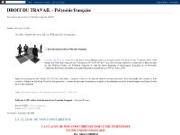 DROIT DU TRAVAIL - Polynésie française DROIT DU TRAVAIL - Polynésie française