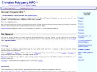 Christian Polygamy INFO ™ Christian Polygamy INFO ™