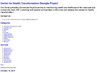 Center for Health Transformation Georgia Project Center for Health Transformation Georgia Project