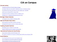 CIA on Campus CIA on Campus