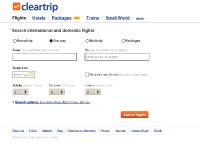 Cheap Air Tickets at Cleartrip, Flight Booking, Hotels & IRCTC Indian Railways Train Booking