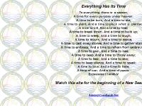 Everything Has Its Time