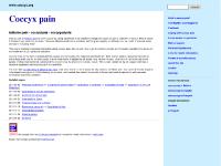coccydynia: coccyx (tailbone) pain: causes, coping and cures coccydynia: coccyx (tailbone) pain: causes, coping and cures