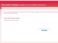 The Color Crimson | Deeply and incredibly awesome The Color Crimson | Deeply and incredibly awesome