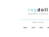 Ragdoll - Research & Planning