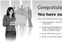Congratulations! You have successfully set up your website!