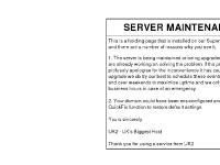 SERVER MAINTENANCE PAGE