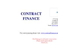 Contract Finance