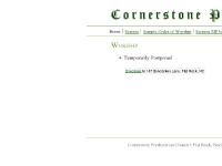 Cornerstone Presbyterian Church Cornerstone Presbyterian Church
