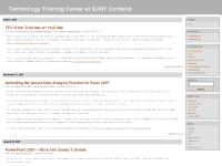 Technology Training Center at SUNY Cortland Technology Training Center at SUNY Cortland