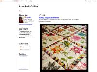 Armchair Quilter Armchair Quilter