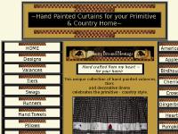 A Collection of Hand Painted Primitive - Country Valances and Linens