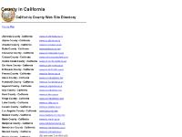 County In California - Directory of California County Web Sites