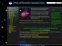 Coventry and Warwickshire Astronomical Society - Astronomy in the West Midlands Coventry and Warwickshire Astronomical Society - Astronomy in the West Midlands