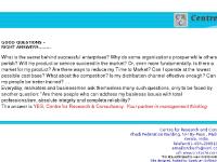 Centre for Research & Consultancy Centre for Research & Consultancy