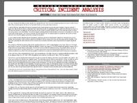 National Center for Critical Incident Analysis National Center for Critical Incident Analysis