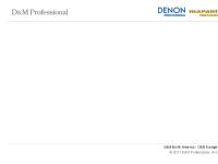 Denon Professional - Professional Playback & Recording Denon Professional - Professional Playback & Recording