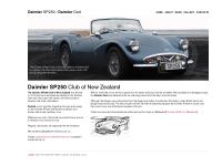 Daimler SP250 Club of NZ | Daimler Dart