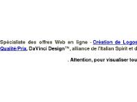 davincidesign.fr Creation Logo, carte interactive, Animation Flash